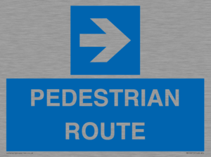 PEDESTRIAN ROUTE - right arrow